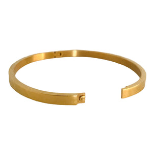 BRACELET MESSAGE doré "Je t'aime à la folie"