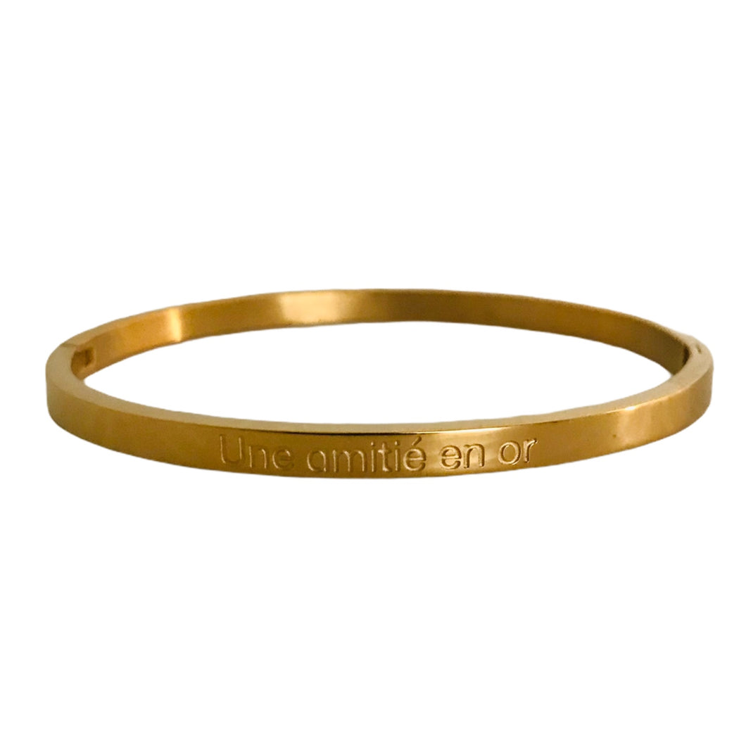 BRACELET MESSAGE doré  