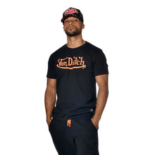 Charger l&#39;image dans la galerie, Tee Shirt Homme Von Dutch Col V Manches Courtes BRU/NRO-Noir
