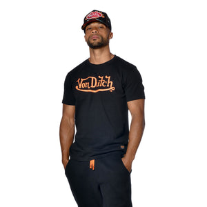 Tee Shirt Homme Von Dutch Col V Manches Courtes BRU/NRO-Noir