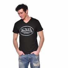 Charger l&#39;image dans la galerie, Tee Shirt Homme Von Dutch Col V Manches Courtes RON/N-Noir
