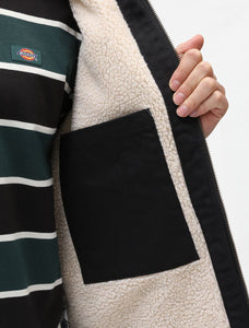 Veste Dickies Sans Manches Doublée Sherpa Duck Canvas Noir