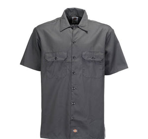 Chemise Homme Dickies Work Shirt GREY - Manches Courtes, Style Élégant et Décontracté